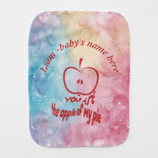 You're the apple of my Pie Personalized Baby Burp Cloth