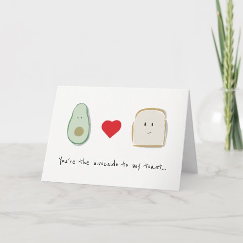 Youre the avocado to my toast birthday card