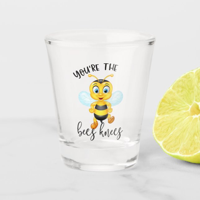 You're The Bees Knees | Valentine's Day Shot Glass (Front)