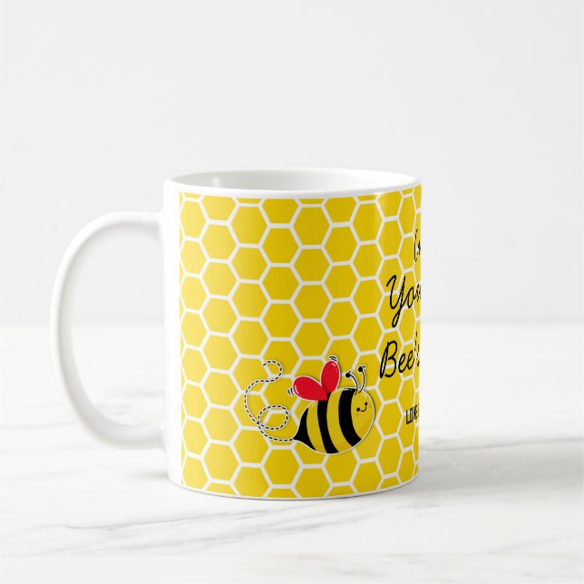 You're the bees Knees yellow bees coffee Coffee Mug (Left)