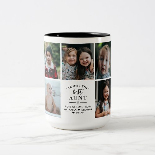 Youre The Best AuntOther 7_Photo Collage Two_Tone Coffee Mug