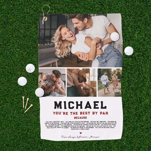 You're The Best By Par | 4 Photo Golf Towel (Creator Uploaded)