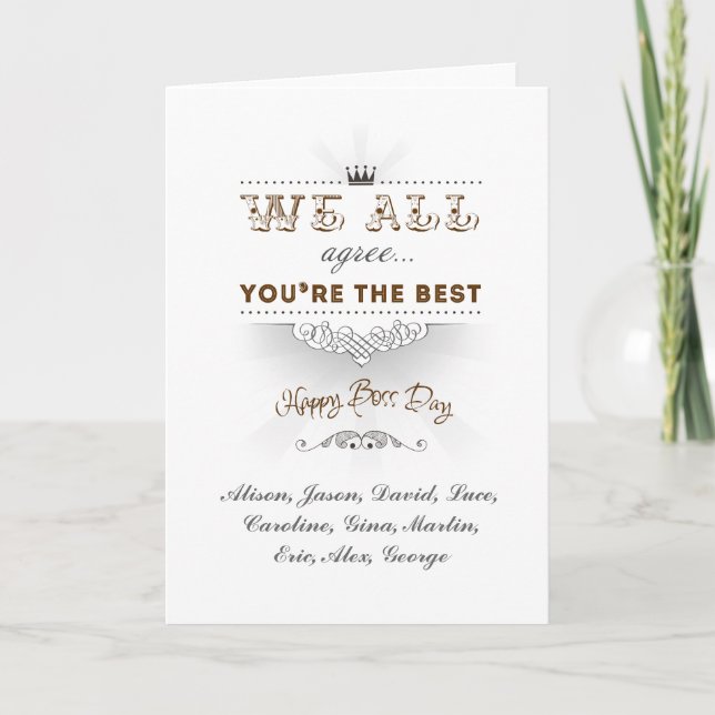 You're the best, Happy Boss's Day Card (Front)
