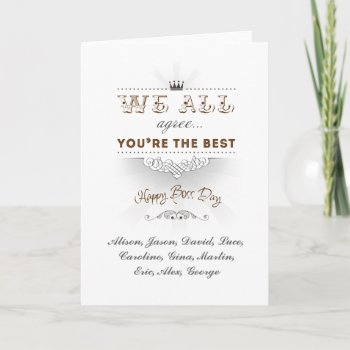 You're The Best  Happy Boss's Day Card by KeyholeDesign at Zazzle
