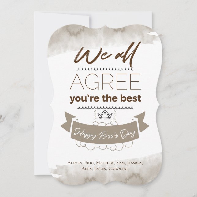 You're the best, Happy Boss's Day Card (Front)