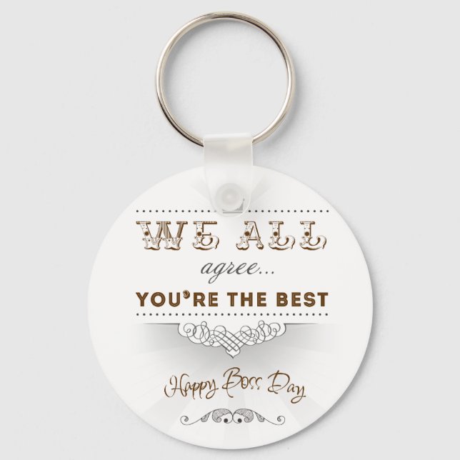You're the best, Happy Boss's Day Keychain (Front)