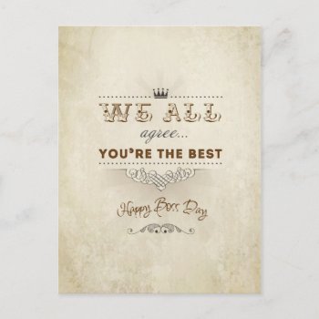 You're The Best  Happy Boss's Day Postcard by KeyholeDesign at Zazzle
