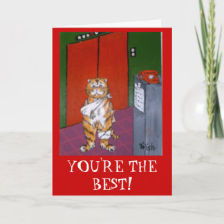 YOU'RE THE BEST! LETTERPRESS THANK YOU CARD