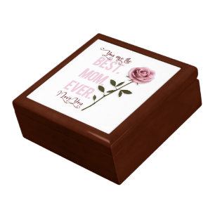 You're the Best Mom Ever Mother's Day Pink Rose Gift Box