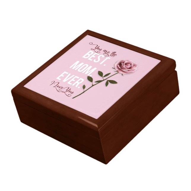 You're the Best Mom Ever Mother's Day Pink Rose Gift Box (Side)
