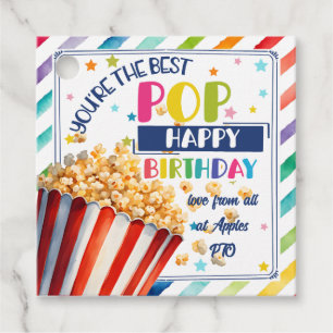you're the best pop happy birthday popcorn gift favor tags