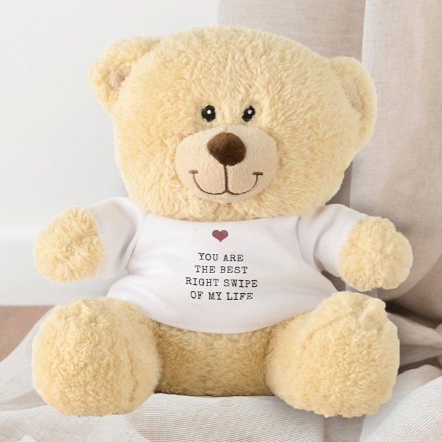 You're the best right swipe of my life Valentine Teddy Bear (Creator Uploaded)