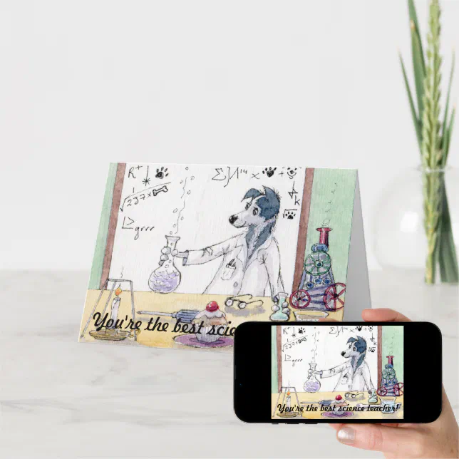 You're The Best Science Teacher Thank You CARD Zazzle