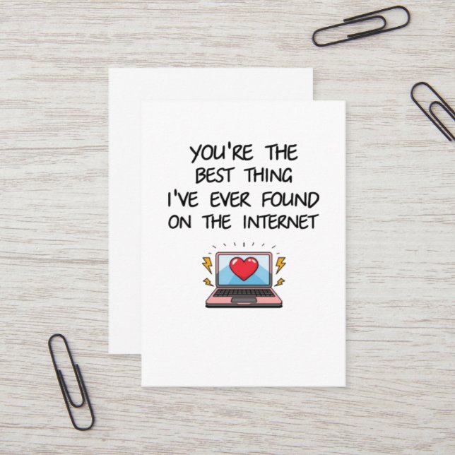 You're The Best Thing I've Ever Found On Internet  Business Card (Front/Back In Situ)