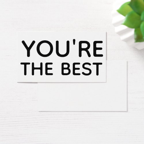 Youre The Best Typography Gift Tag Insert