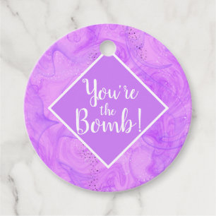 you're the bomb Christmas spa Note Card Favor Tags