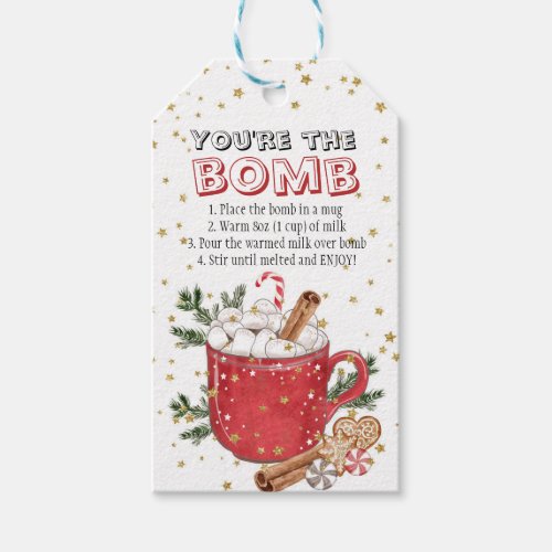 Youre the Bomb Tag Hot Cocoa Bomb Tag Chocolate Gift Tags