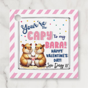 You're the Capy to My Bara" Valentine gift tag: Favor Tags
