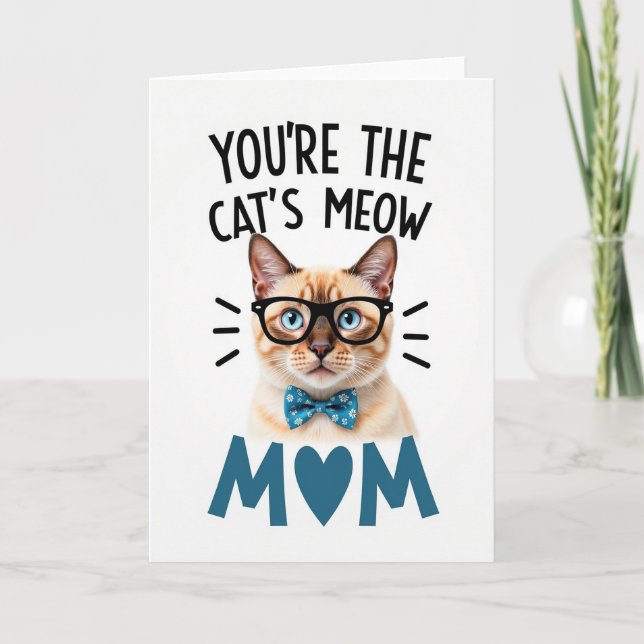 Youre The Cats Meow Mom Card (Front)