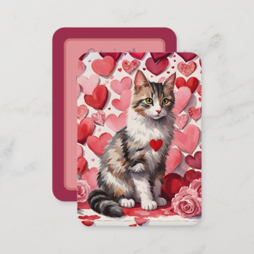 Youre The Cats Meow Tabby Classroom Valentine Note Card