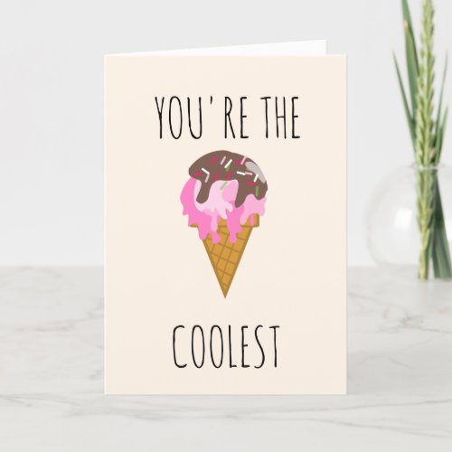 Youre The Coolest Valentines Day Couples Thank You Card