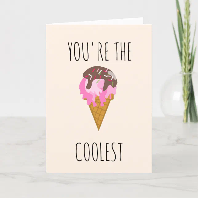 You're The Coolest Valentines Day Couples Thank You Card | Zazzle