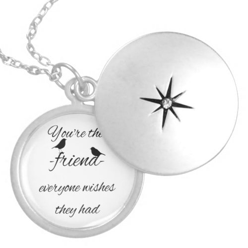 Youre the friend everyone wishes they had quote silver plated necklace
