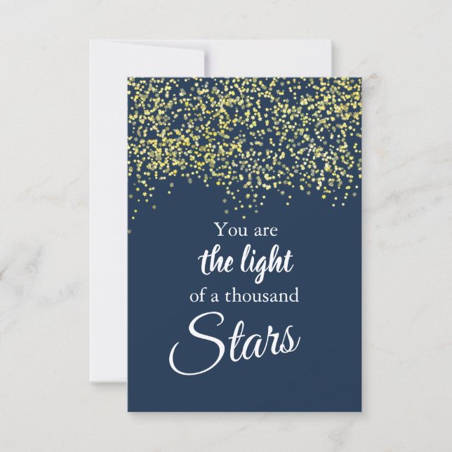 "You're the light of a thousand stars" flat card (Front)