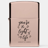 You Light Up my Life Valentine Wedding Keepsake Zippo