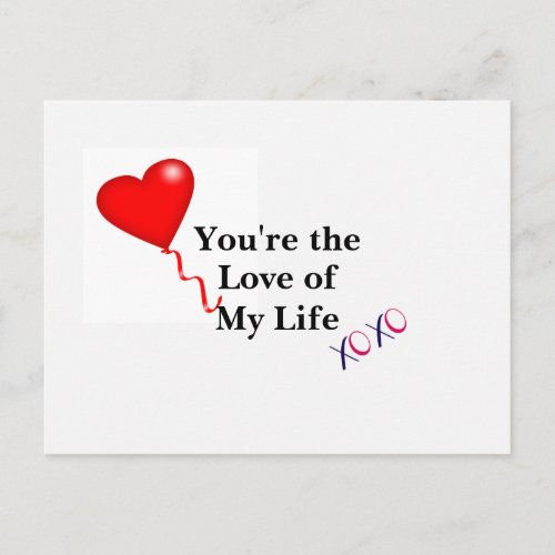 You're the Love of My Life Holiday Postcard