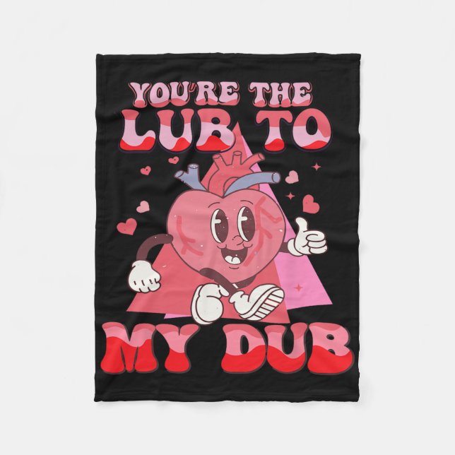 You're The Lube To My Dub Cvicu Nurse Valentine Ca Fleece Blanket (Front)
