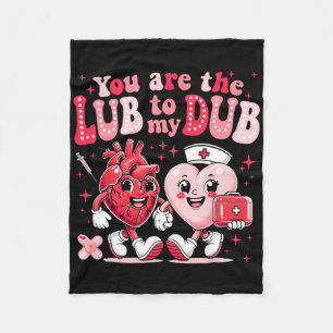 Youre The Lube To My Dub Cvicu Nurse Valentine Car Fleece Blanket