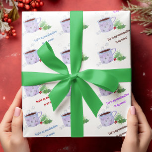 You're The Marshmallow To My Cocoa Watercolor Wrapping Paper