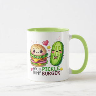 You're The Pickle To My BURGER" Funny Valentine’s Mug