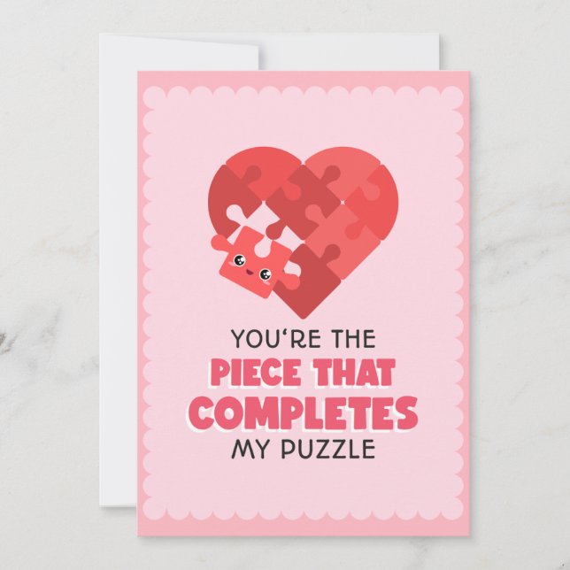 You're The Piece That Completes My Puzzle Holiday Card (Front)