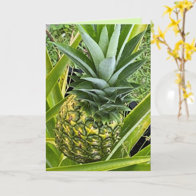 You're the Pineapple of my Eye Greeting Card (Yellow Flower)