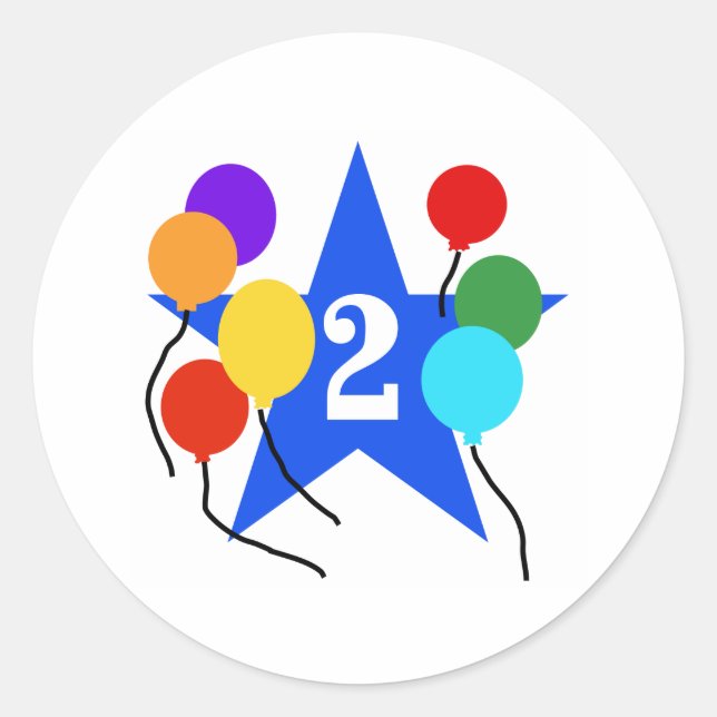 You're the Star 2nd Birthday Classic Round Sticker (Front)