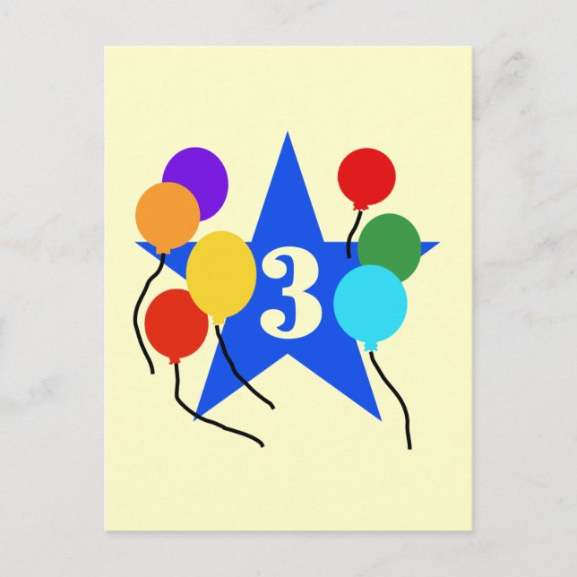 You're The Star 3rd Birthday  Tshirts and Gifts Postcard (Front)