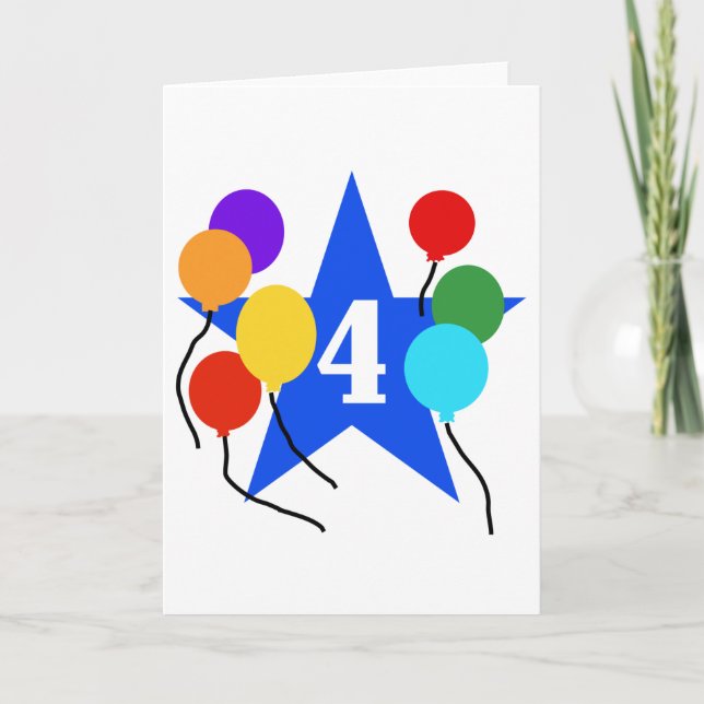 You're the Star 4th Birthday Tshirts and Gifts Card (Front)