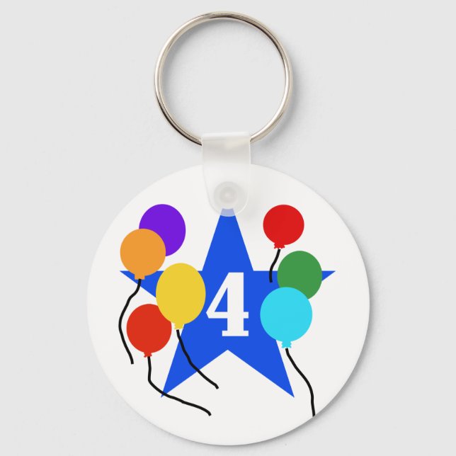You're the Star 4th Birthday Tshirts and Gifts Keychain (Front)