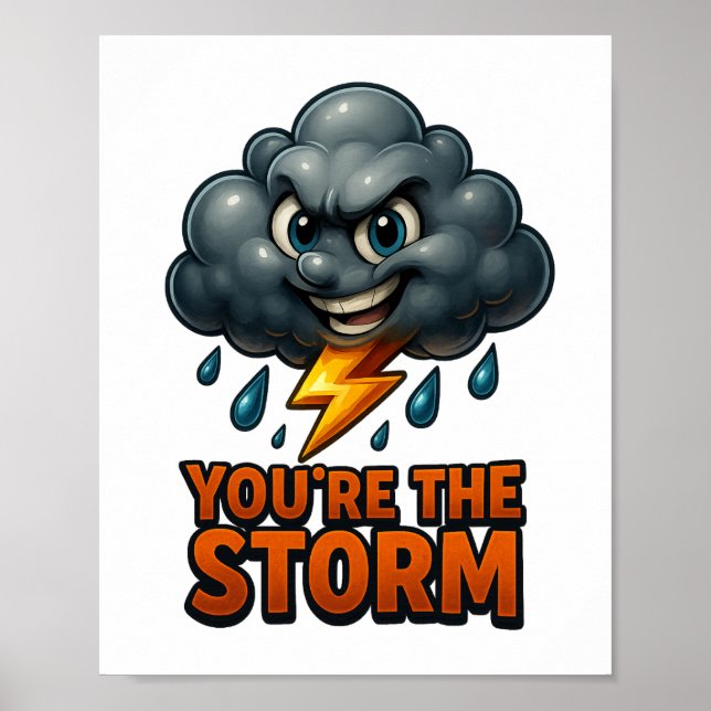 You're the Storm – Printable 3D Wall Art (Front)