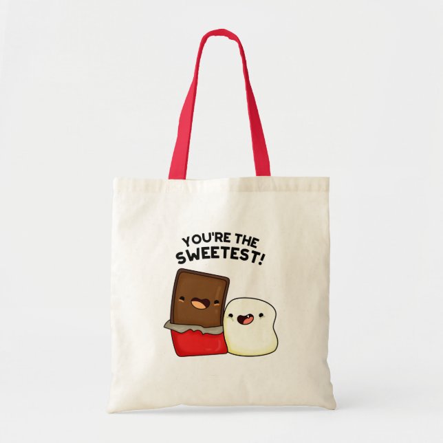 You're The Sweetest Funny Snack Pun Tote Bag (Front)