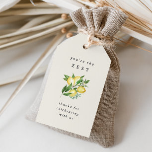 You're the Zest Lemon Bridal Shower Favor Tag