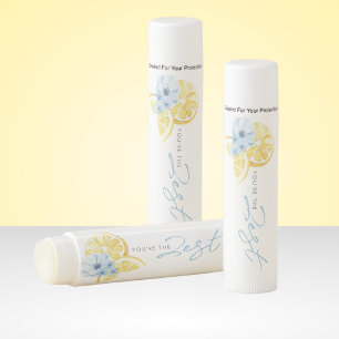 You're the Zest Watercolor Lemon Thank You Favor Lip Balm