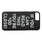 You're Too Close Anti-Social Quote Case-Mate iPhone Case (Back (Horizontal))