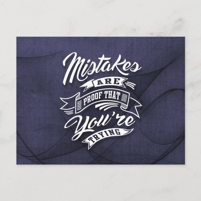 You're Trying - Inspirational Quotes. Postcard (Front)