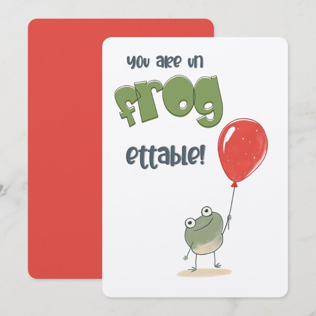 You're Un-frog-ettable! | A Ribbit-ing Birthday Invitation (Front/Back)