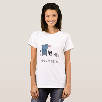 You're weird I like you t-shirt cute whimsical art