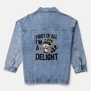 You're Weird I'll Keep You, Funny Raccoon And Opss Denim Jacket