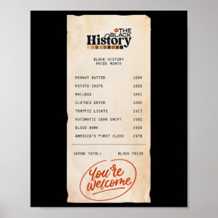 You're Welcome Black History Month African Pride I Poster